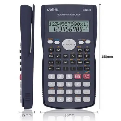 Deli - ED82MS Auto/Manual Power Off, Dual Power Scientific Calculator – View 3